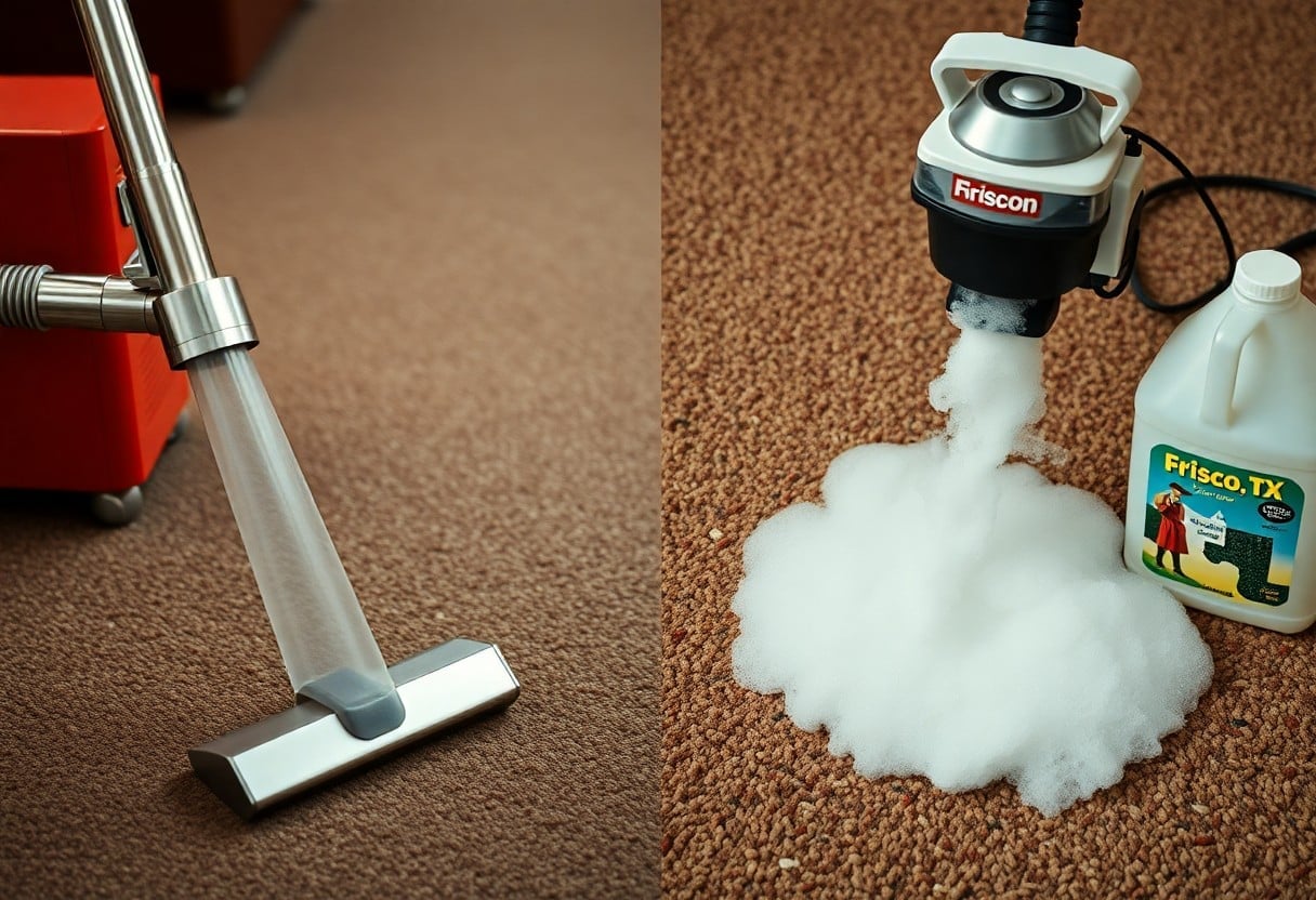 steam cleaning vs shampooing carpets in frisco ghq