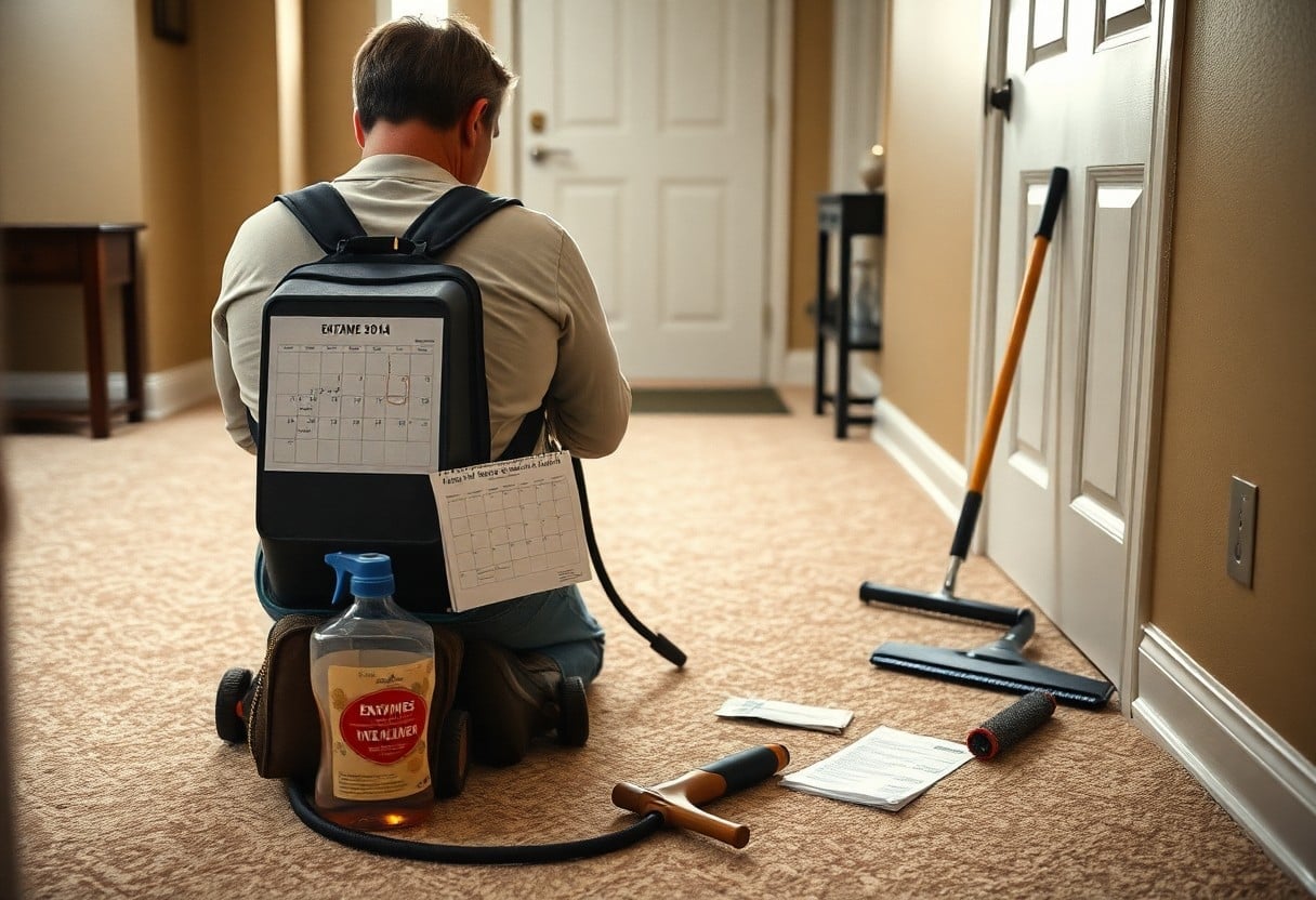 maintain clean carpets between professional visits